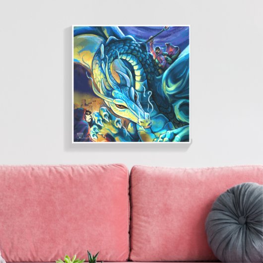 Dragon Rider Fantasy Art Leinwanddruck (Insitu (Wohnzimmer))