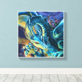 Dragon Rider Fantasy Art Leinwanddruck (Insitu (Holzboden))