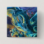 Dragon Rider Painted Art Button (Vorderseite)