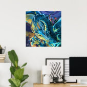 Dragon Rider Painted Art Poster (Heimbüro)