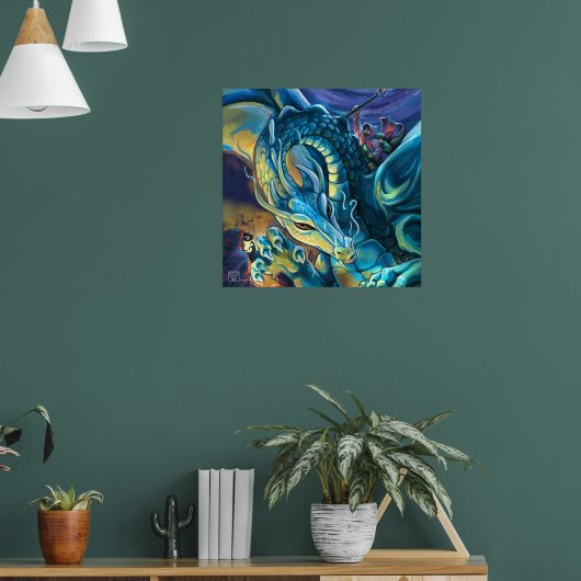 Dragon Rider Painted Art Poster (Wohnzimmer 1)