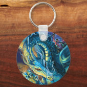 Dragon Rider Painted Art Schlüsselanhänger (Vorderseite)