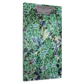 Dragon Rose Grüne Naturdrachen Abstrakte Rose Klemmbrett (Rechts)