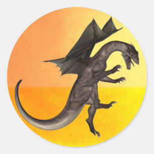 Dragon Round Sticker