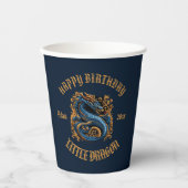 Dragon Royal Blue Birthday Party Pappbecher (Vorderseite)