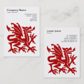 Dragon - Ruby Red on White Visitenkarte (Vorne/Hinten)