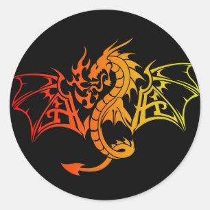 Dragon Runder Aufkleber