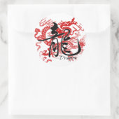 Dragon Runder Aufkleber (Tasche)