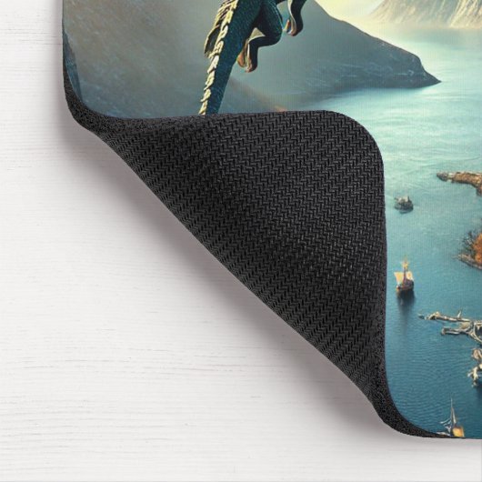 Dragon’s Journey – Epic Fantasy Landscape Mousepad (Ecke)