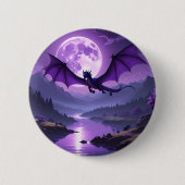 Dragon’s Night – Purple Fantasy Desk Mat 🌙🐉 Button (Vorderseite)