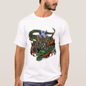 Dragon Samurai und Oni Mask T-Shirt (Vorderseite)