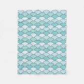 Dragon Scales, Fans, Waves, Seigaiha, Blue Fleecedecke (Vorderseite)