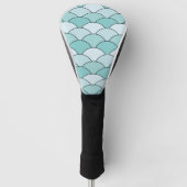 Dragon Scales, Fans, Waves, Seigaiha, Blue Golf Headcover (Vorderseite)