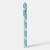 Dragon Scales, Fans, Waves, Seigaiha, Blue iPhone Hülle (Linke Seite)