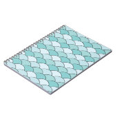 Dragon Scales, Fans, Waves, Seigaiha, Blue Notizblock (Linke Seite)