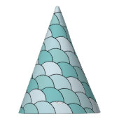 Dragon Scales, Fans, Waves, Seigaiha, Blue Partyhütchen (Rechts)