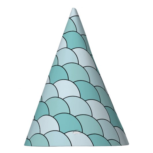 Dragon Scales, Fans, Waves, Seigaiha, Blue Partyhütchen (Rechts)
