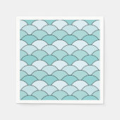 Dragon Scales, Fans, Waves, Seigaiha, Blue Serviette (Vorderseite)