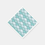 Dragon Scales, Fans, Waves, Seigaiha, Blue Serviette (Ecke)