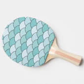 Dragon Scales, Fans, Waves, Seigaiha, Blue Tischtennis Schläger (Seitenansicht)