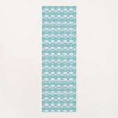 Dragon Scales, Fans, Waves, Seigaiha, Blue Yogamatte (Vorderseite)