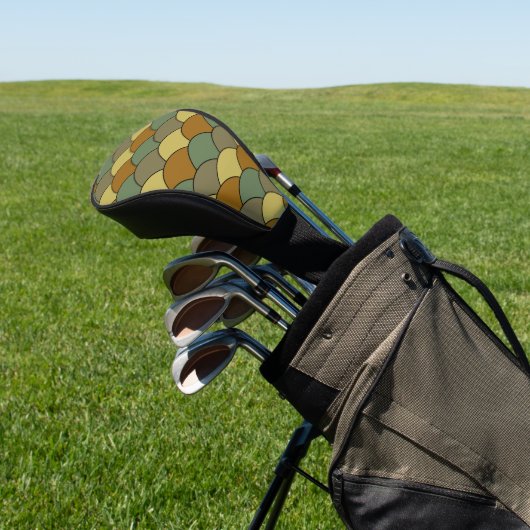 Dragon Scales, Fans, Waves, Seigaiha, Camouflage Golf Headcover (In SItu)