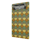 Dragon Scales, Fans, Waves, Seigaiha, Camouflage Mini Klemmbrett (Gewinkelt2)