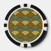 Dragon Scales, Fans, Waves, Seigaiha, Camouflage Pokerchips (Vorderseite)