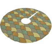 Dragon Scales, Fans, Waves, Seigaiha, Camouflage Polyester Weihnachtsbaumdecke (Schrägansicht)