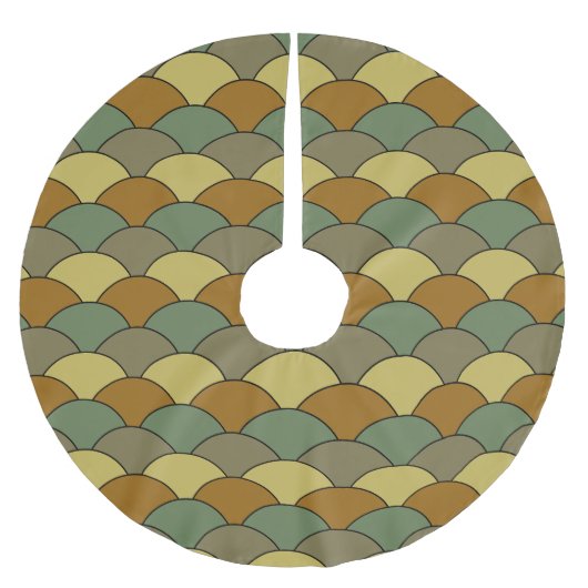 Dragon Scales, Fans, Waves, Seigaiha, Camouflage Polyester Weihnachtsbaumdecke (Vorderseite)