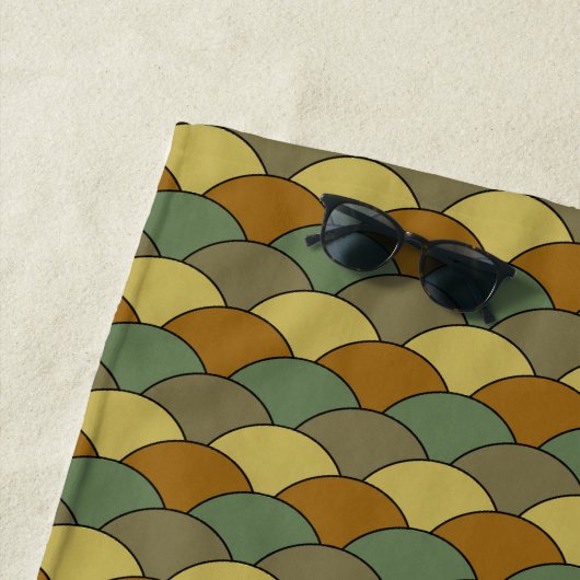 Dragon Scales, Fans, Waves, Seigaiha, Camouflage Strandtuch (Beispiel)