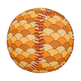 Dragon Scales, Fans, Waves, Seigaiha, Orange Baseball