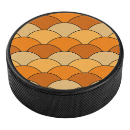 Dragon Scales, Fans, Waves, Seigaiha, Orange Eishockey Puck