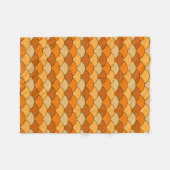 Dragon Scales, Fans, Waves, Seigaiha, Orange Fleecedecke (Vorderseite (Horizontal))