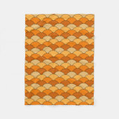 Dragon Scales, Fans, Waves, Seigaiha, Orange Fleecedecke (Vorderseite)