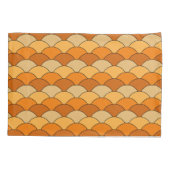 Dragon Scales, Fans, Waves, Seigaiha, Orange Kissenbezug (Rückseite)