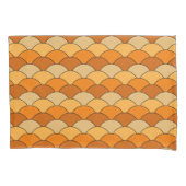 Dragon Scales, Fans, Waves, Seigaiha, Orange Kissenbezug (Vorderseite)