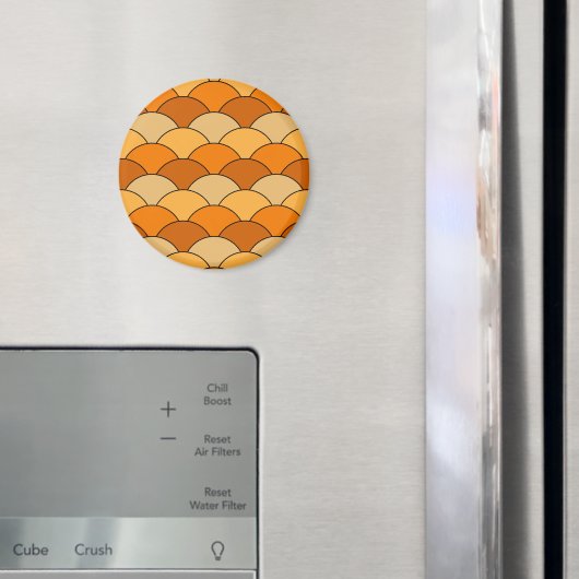 Dragon Scales, Fans, Waves, Seigaiha, Orange Magnet (In Situ (Kühlschrank))