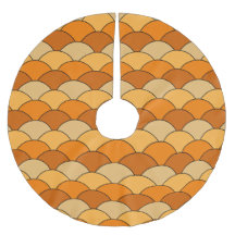 Dragon Scales, Fans, Waves, Seigaiha, Orange