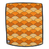 Dragon Scales, Fans, Waves, Seigaiha, Orange Rucksack (Abnehmbare Front)