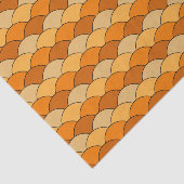 Dragon Scales, Fans, Waves, Seigaiha, Orange Seidenpapier (Ausschnitt)