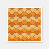 Dragon Scales, Fans, Waves, Seigaiha, Orange Serviette (Vorderseite)