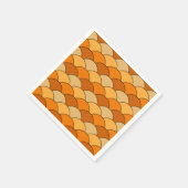 Dragon Scales, Fans, Waves, Seigaiha, Orange Serviette (Ecke)