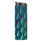 Dragon Scales Fantasy von der Meerjungfrau Schwanz Thermosbecher (Nach rechts gedreht)