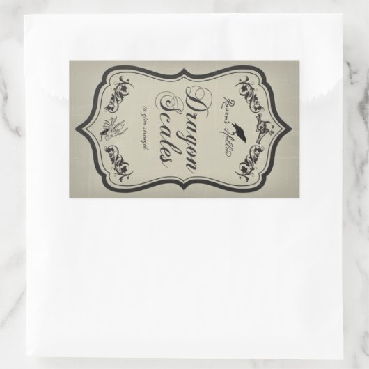 Dragon Scales Halloween Jar Aufkleber Label (Tasche)