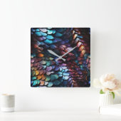 Dragon Scales Wall Clock Quadratische Wanduhr (Zuhause)