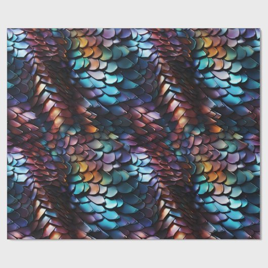 Dragon Scales Wrapping Paper Geschenkpapier (Flach)
