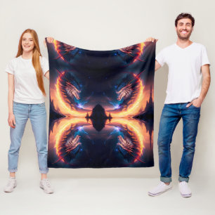 Dragon Scape Feuernacht Fleecedecke