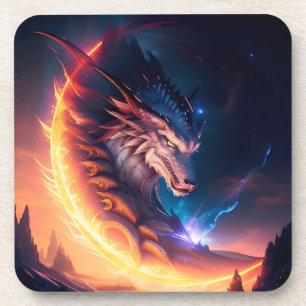 Dragon Scape Feuernacht Getränkeuntersetzer