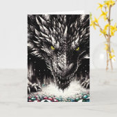 Dragon schütze seinen Schatz "Happy Birthday!" Karte (Gelbe Blume)